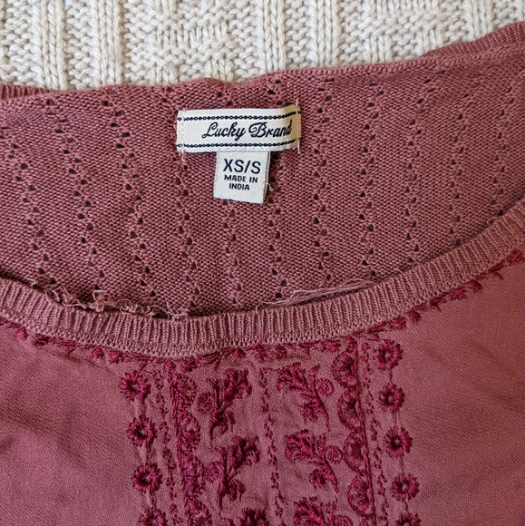 Lucky Brand Pink Women's Top - EUC - Picture 5 of 9